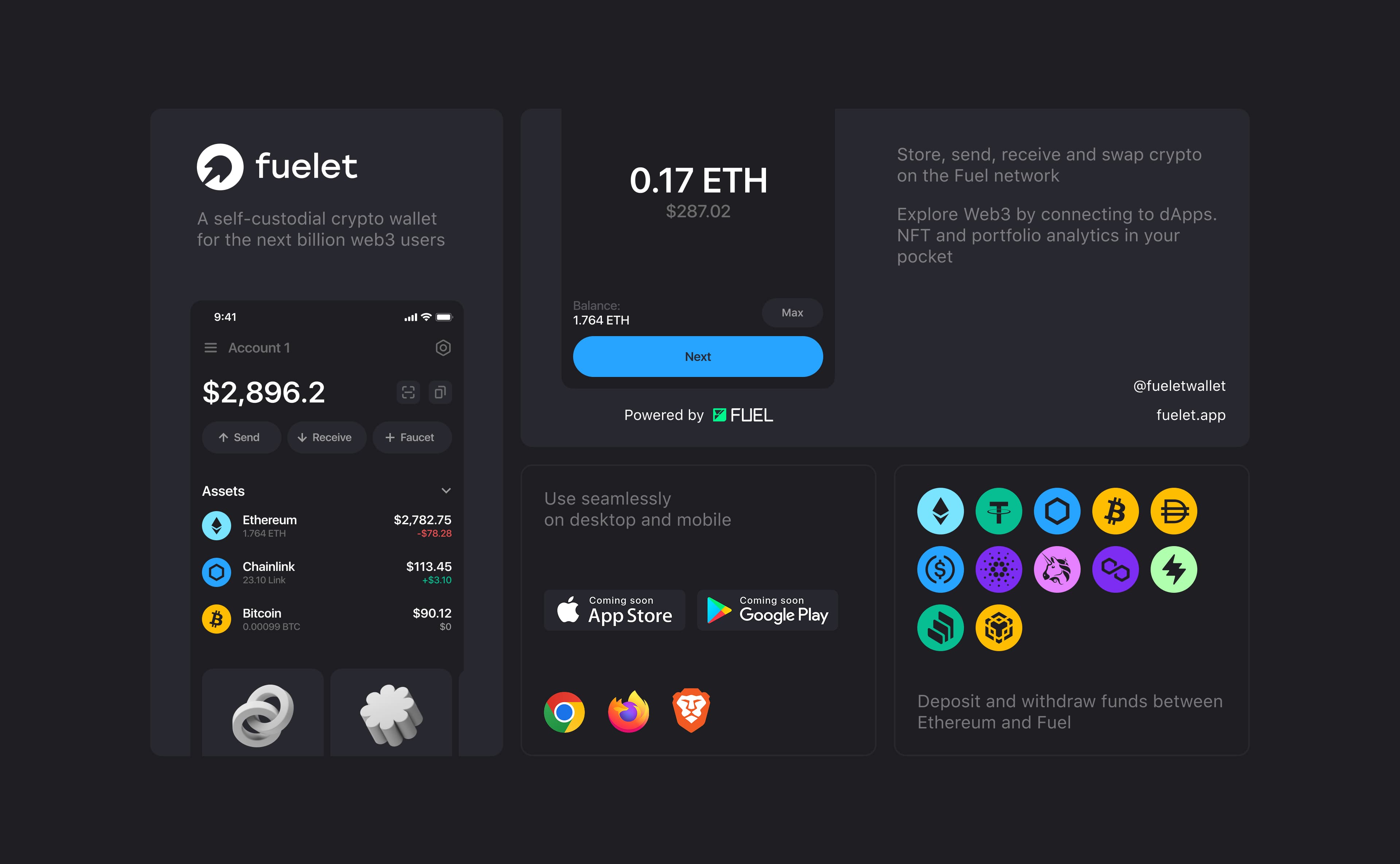 Fuelet dashboard and flows